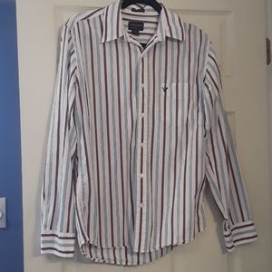 American Eagle Outfitters Striped Button Shirt S